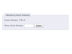 Aktualizacja kosztów dostawy – updateshippingcost